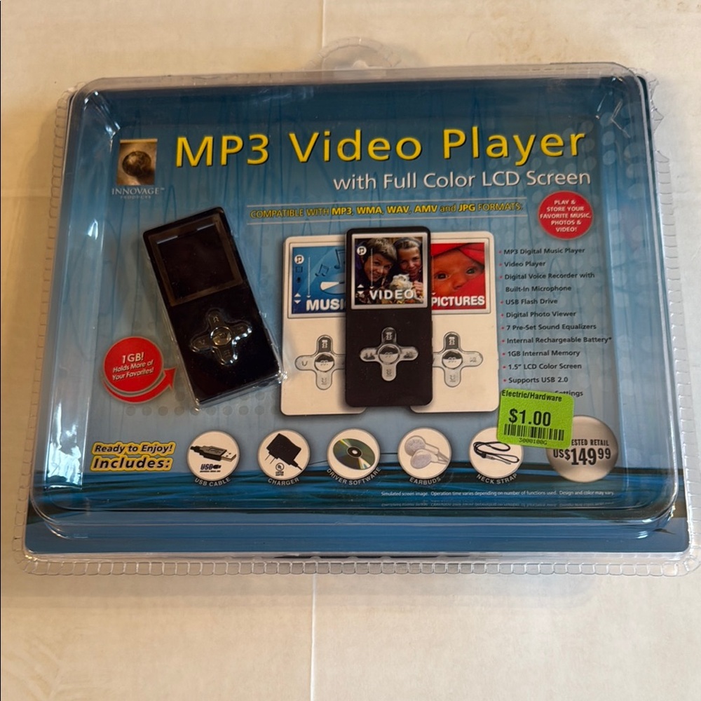 Black Portable MP3 & MP4 Player with Video Playback